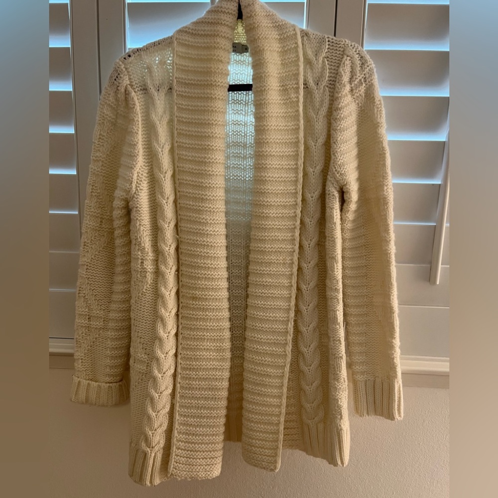 White cardigan shawl collar beautiful made in Italy